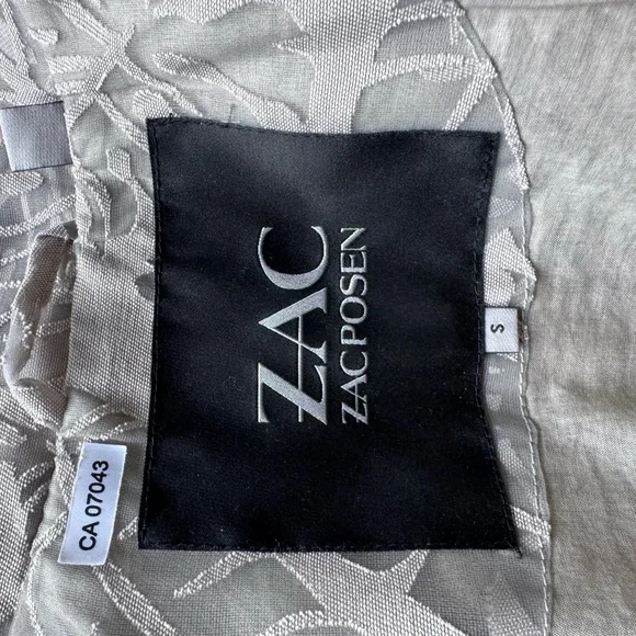 Zac Posen Sheer Floral Jacket in Cream - Picture 6 of 7